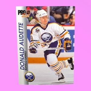 NHL 1992-93 Donald Audette Buffalo Sabres #18 Pro Set Hockey Card
